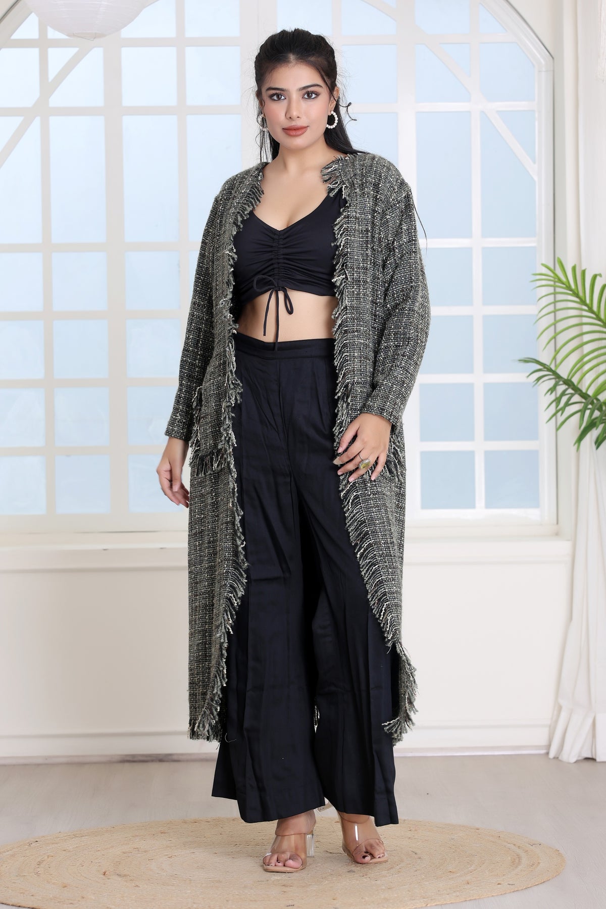 Tweed Frayed Duster