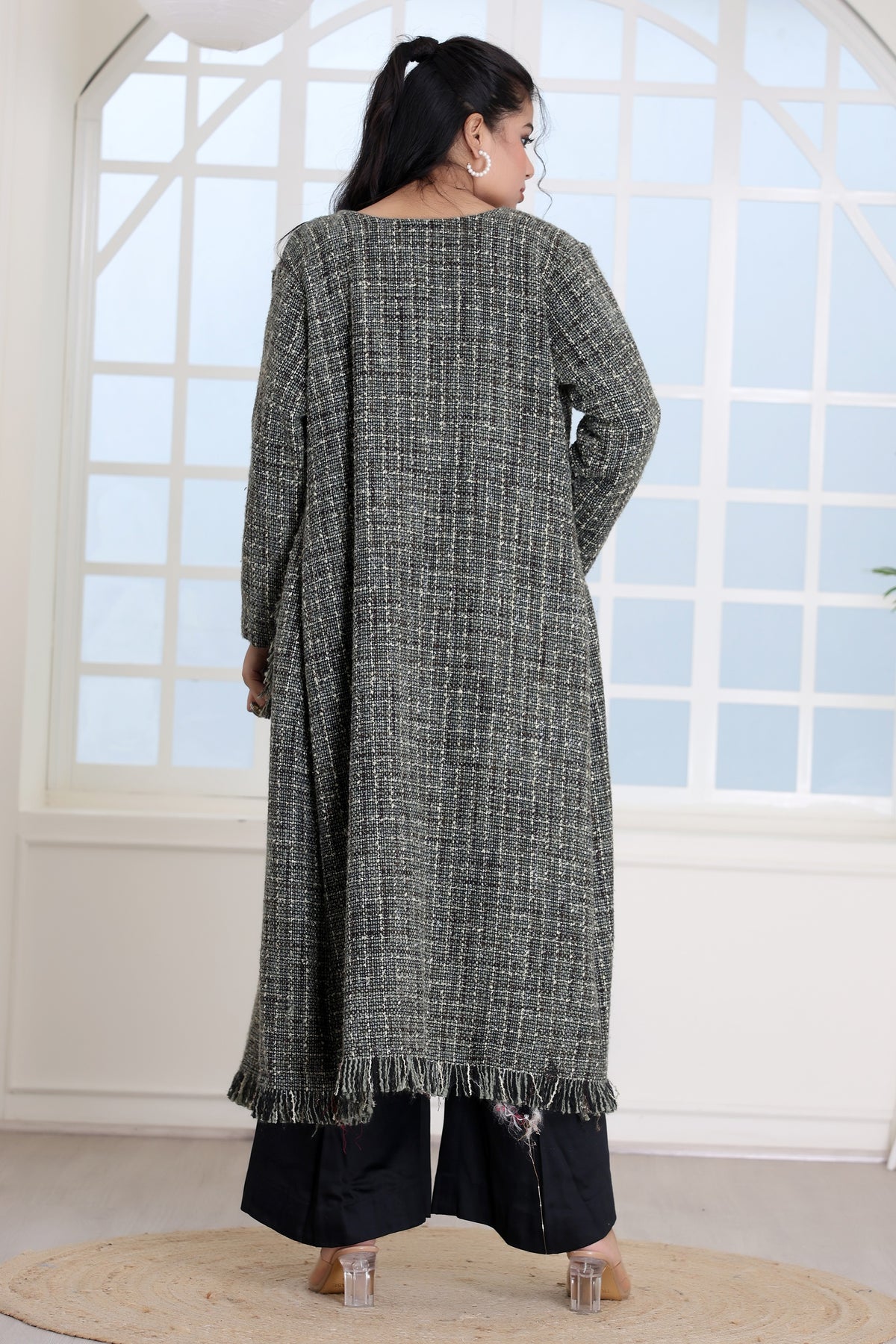 Tweed Frayed Duster